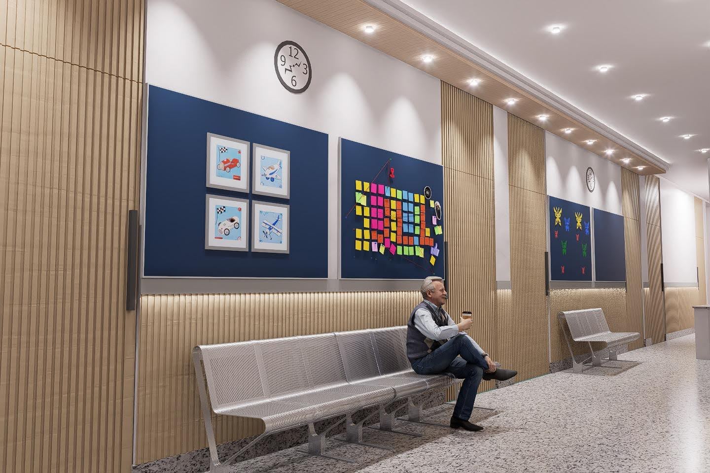 School corridor management room view